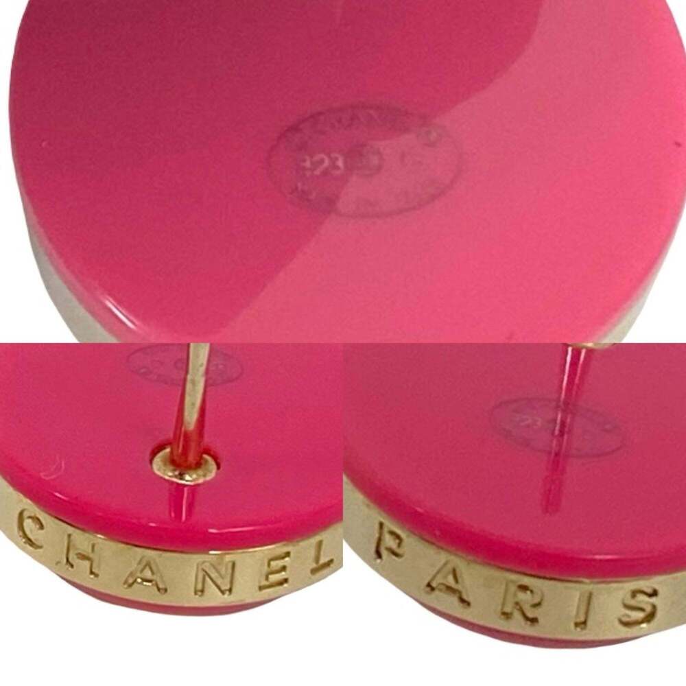 CHANEL Authentic Pink Logo Earrings - Picture 3 of 7